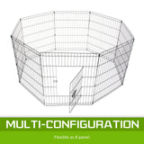 Dog Playpens & Gates: Pet Playpen Foldable Dog Cage 8 Panel 30in with Cover
