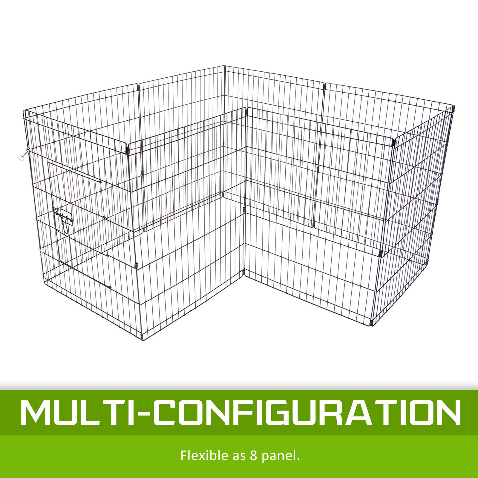 Dog Playpens & Gates: Pet Playpen Foldable Dog Cage 8 Panel 30in with Cover
