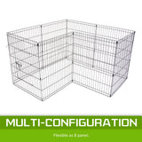 Dog Playpens & Gates: Pet Playpen Foldable Dog Cage 8 Panel 30in with Cover