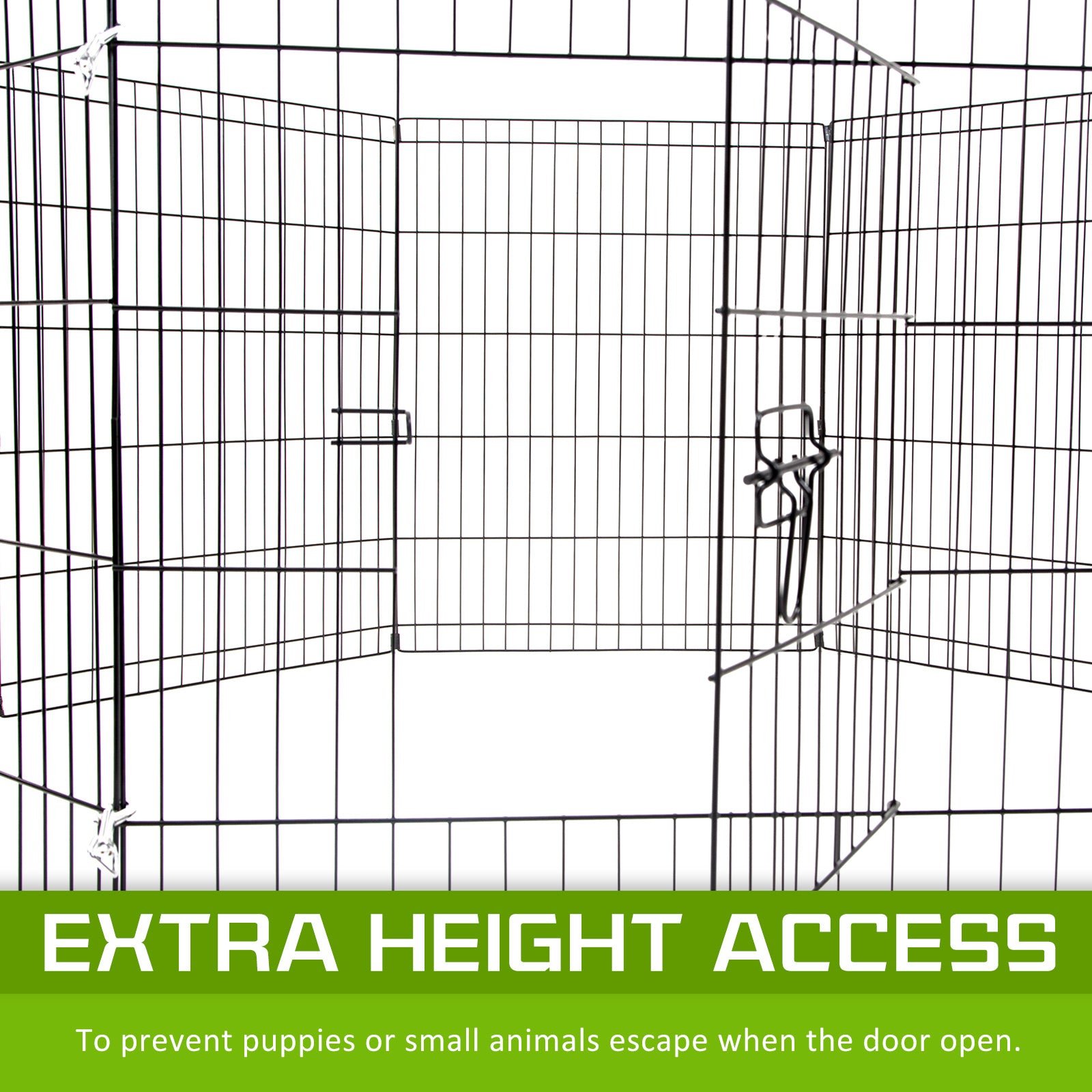 Dog Playpens & Gates: Pet Playpen Foldable Dog Cage 8 Panel 30in with Cover