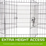 Dog Playpens & Gates: Pet Playpen Foldable Dog Cage 8 Panel 30in with Cover