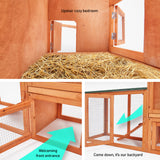 Coop & Hutch Accessories: Rabbit Hutch Chicken Coop 204 x 45 x 85cm 2 Storey Cage Mansion