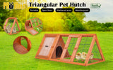 Coop & Hutch Accessories: Rabbit Hutch Chicken Coop 118 x 50 x 45cm Triangle Cage Run Ester