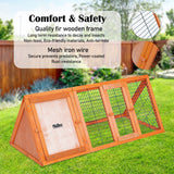 Coop & Hutch Accessories: Rabbit Hutch Chicken Coop 118 x 50 x 45cm Triangle Cage Run Ester