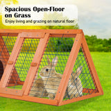 Coop & Hutch Accessories: Rabbit Hutch Chicken Coop 118 x 50 x 45cm Triangle Cage Run Ester