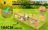Coop & Hutch Accessories: Paw Mate Chicken Coop Rabbit Hutch Extension Run 180 x 90 x 48cm Runey