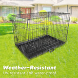 Dog Playpens & Gates: Wire Dog Cage Foldable Crate Kennel 24in with Tray