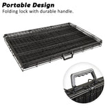 Dog Playpens & Gates: Wire Dog Cage Foldable Crate Kennel 24in with Tray