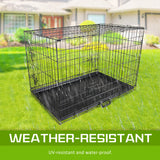 Dog Playpens & Gates: Wire Dog Cage Foldable Crate Kennel 36in with Tray
