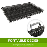 Dog Playpens & Gates: Wire Dog Cage Foldable Crate Kennel 36in with Tray