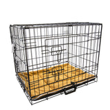Dog Playpens & Gates: Wire Dog Cage Foldable Crate Kennel 48in with Tray + Cushion Mat Combo