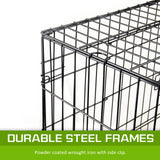 Dog Playpens & Gates: Wire Dog Cage Foldable Crate Kennel 30in with Tray + PINK Cover Combo