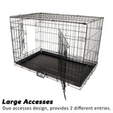 Dog Playpens & Gates: Wire Dog Cage Crate 30in with Tray + Cushion Mat + BLUE Cover Combo