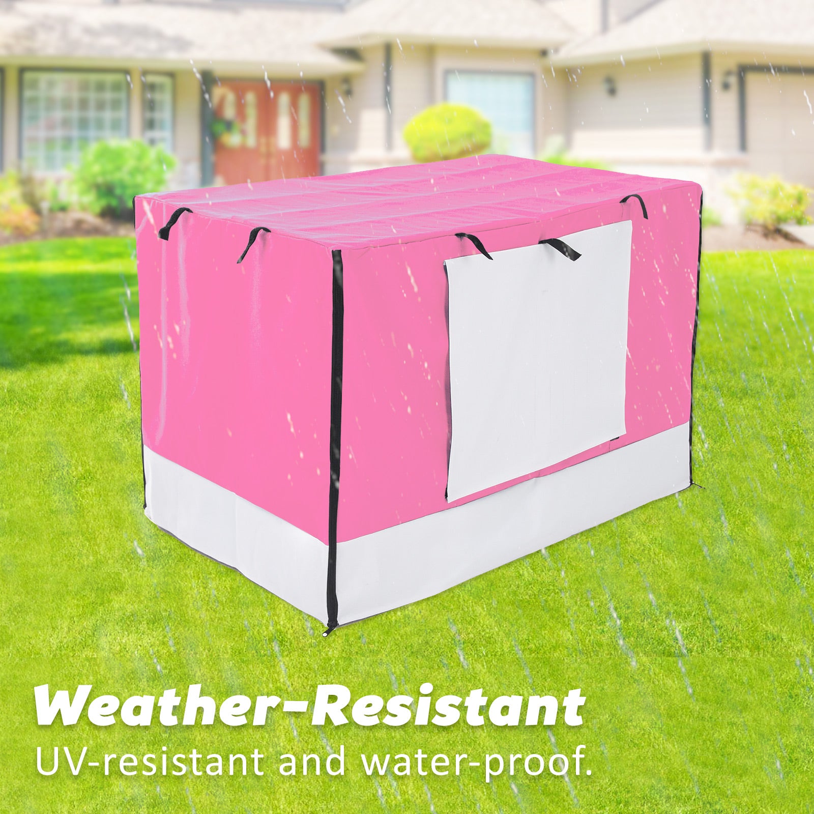 Dog Playpens & Gates: Wire Dog Cage Crate 30in with Tray + Cushion Mat + PINK Cover Combo