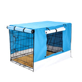 Dog Playpens & Gates: Wire Dog Cage Crate 36in with Tray + Cushion Mat + BLUE Cover Combo