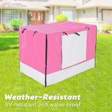 Dog Playpens & Gates: Wire Dog Cage Crate 36in with Tray + Cushion Mat + PINK Cover Combo