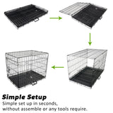 Dog Playpens & Gates: Wire Dog Cage Crate 36in with Tray + Cushion Mat + PINK Cover Combo