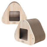 Cat Scratchers: Yaomi Wood Triangle Cat Scratcher Sofa Pet Bed