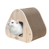 Cat Scratchers: Yaomi Wood Triangle Cat Scratcher Sofa Pet Bed