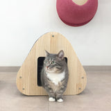 Cat Scratchers: Yaomi Wood Triangle Cat Scratcher Sofa Pet Bed