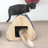 Cat Scratchers: Yaomi Wood Triangle Cat Scratcher Sofa Pet Bed