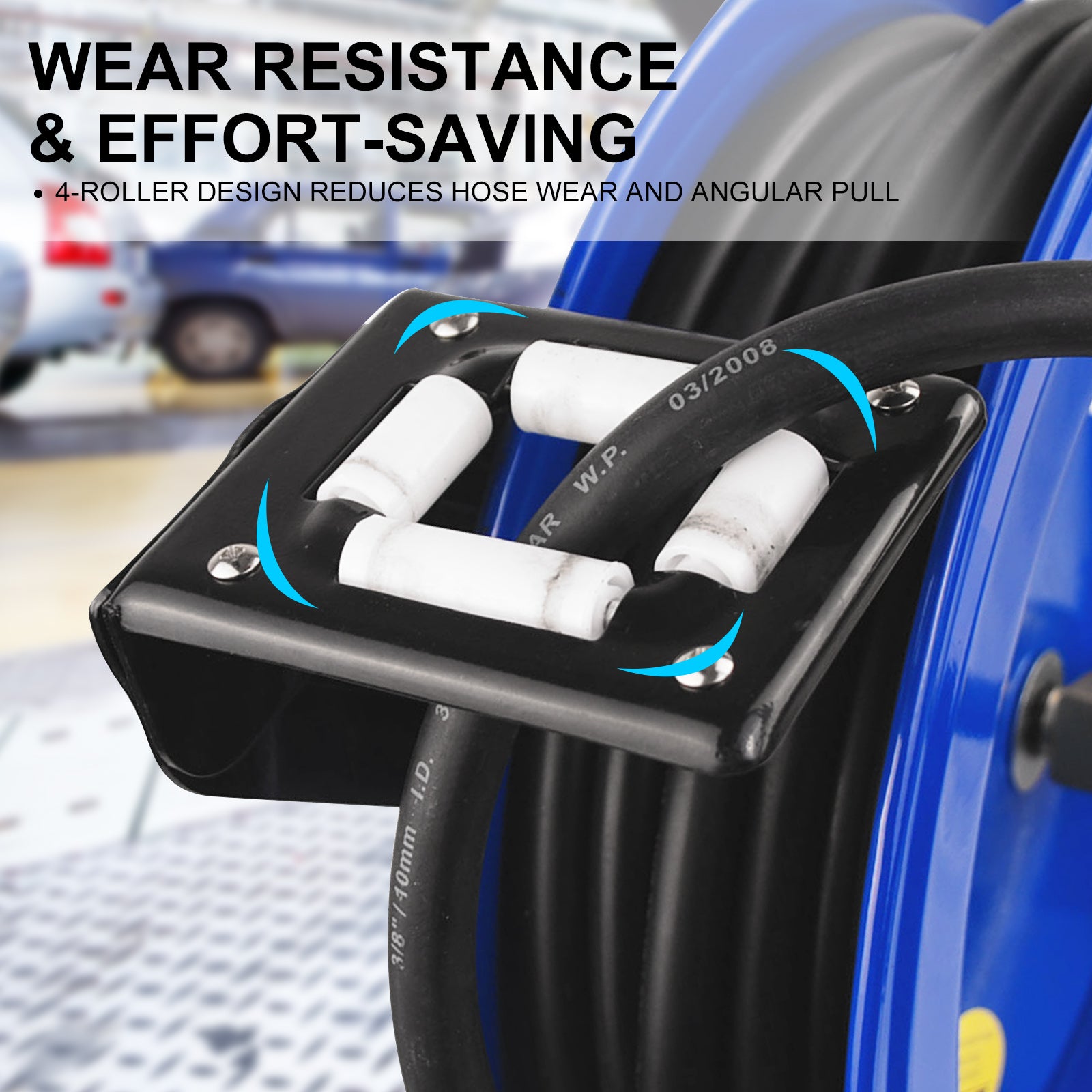 Air Compressors Accessories: Air Hose Retractable Rewind Reel Automotive Industrial 15m