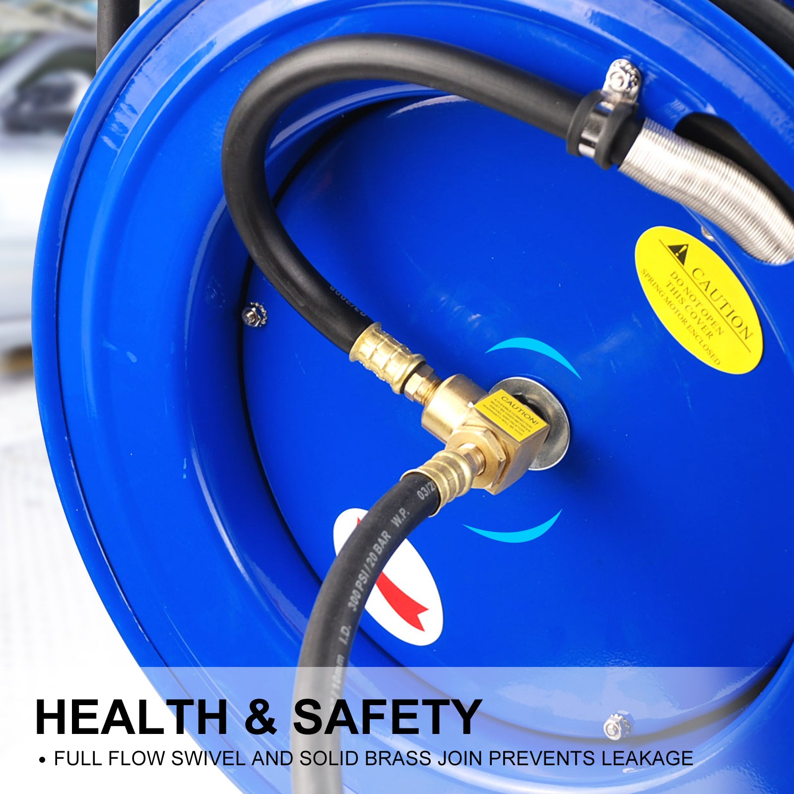 Air Compressors Accessories: Air Hose Retractable Rewind Reel Automotive Industrial 15m