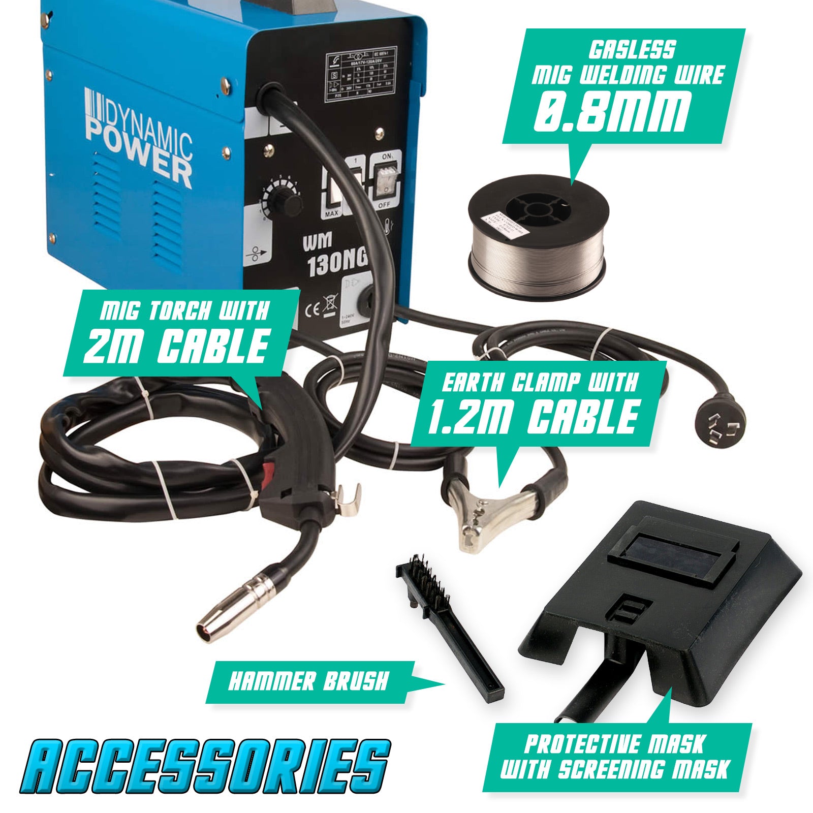 Welding Guns & Plasma Cutters: MIG Gasless Welder + Wire Portable Welding Machine 130Amp