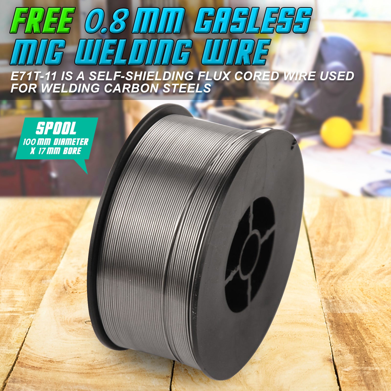 Welding Guns & Plasma Cutters: Gasless MIG Welding Wire E71T-11 Flux Cored 0.8mm