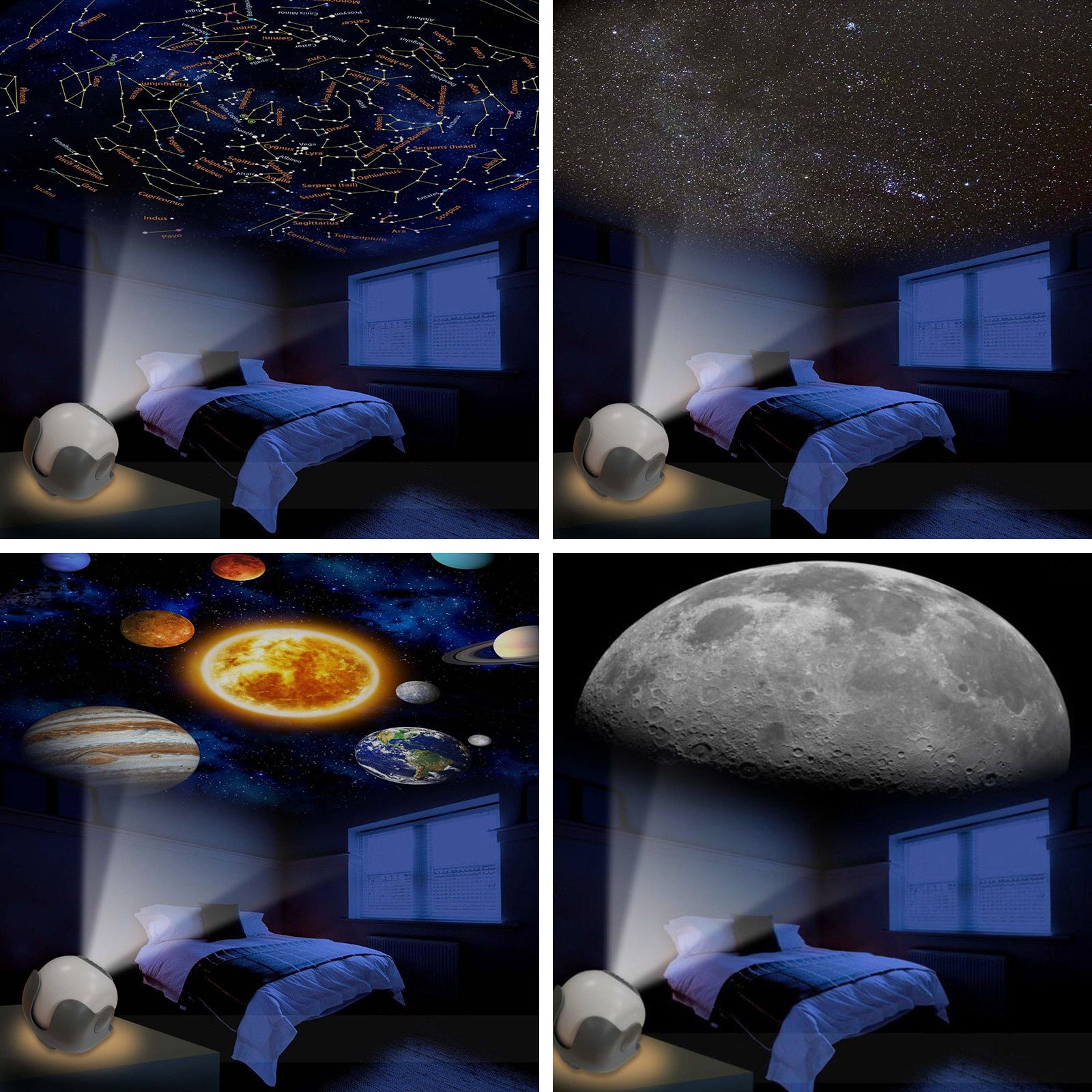 Activity Toys: Solar System Star Light Projector STEM Toy - Space Planet Moon Galaxy Night Lights