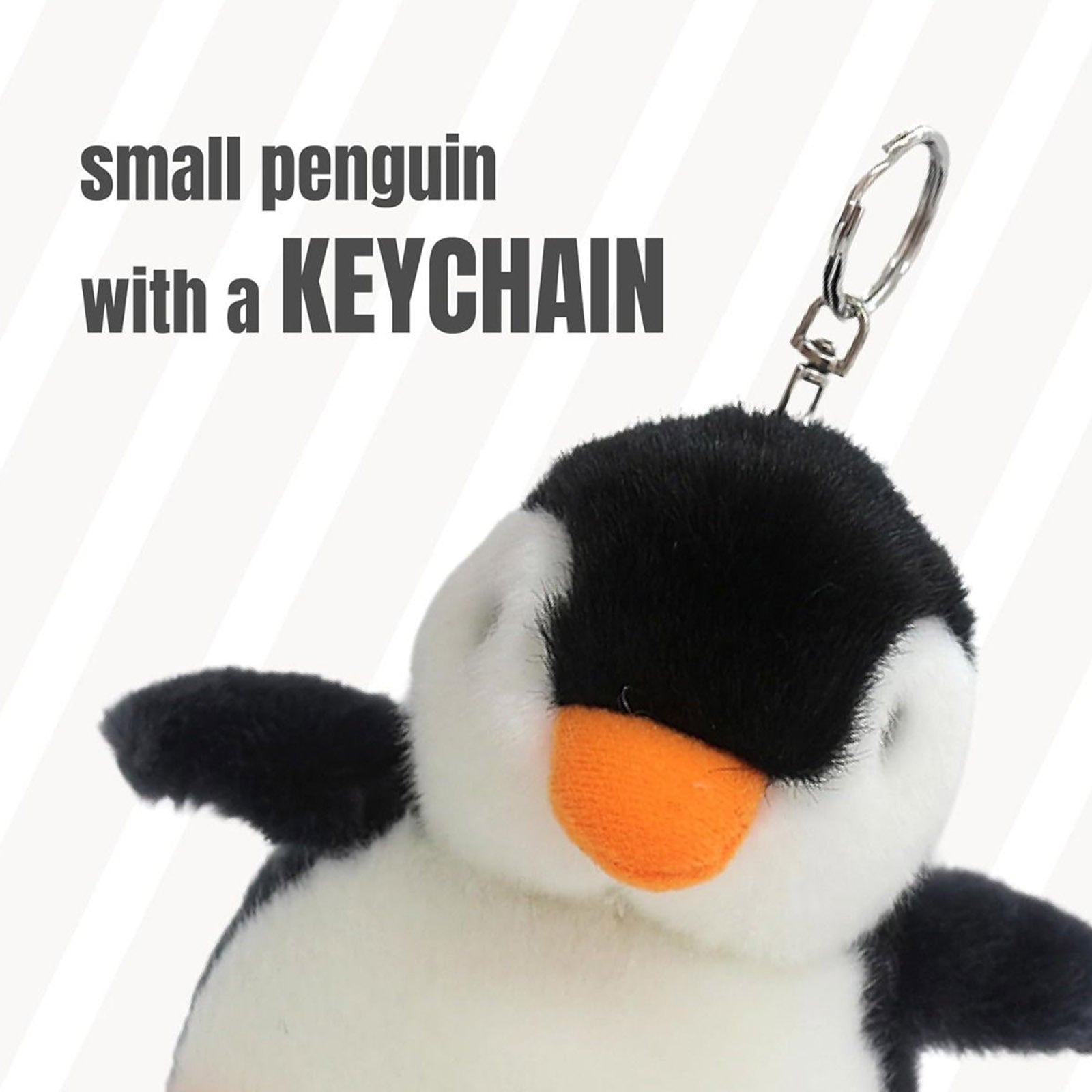 Activity Toys: 2X Plush Penguin Keychain Or Doll With Sound Activation GREY