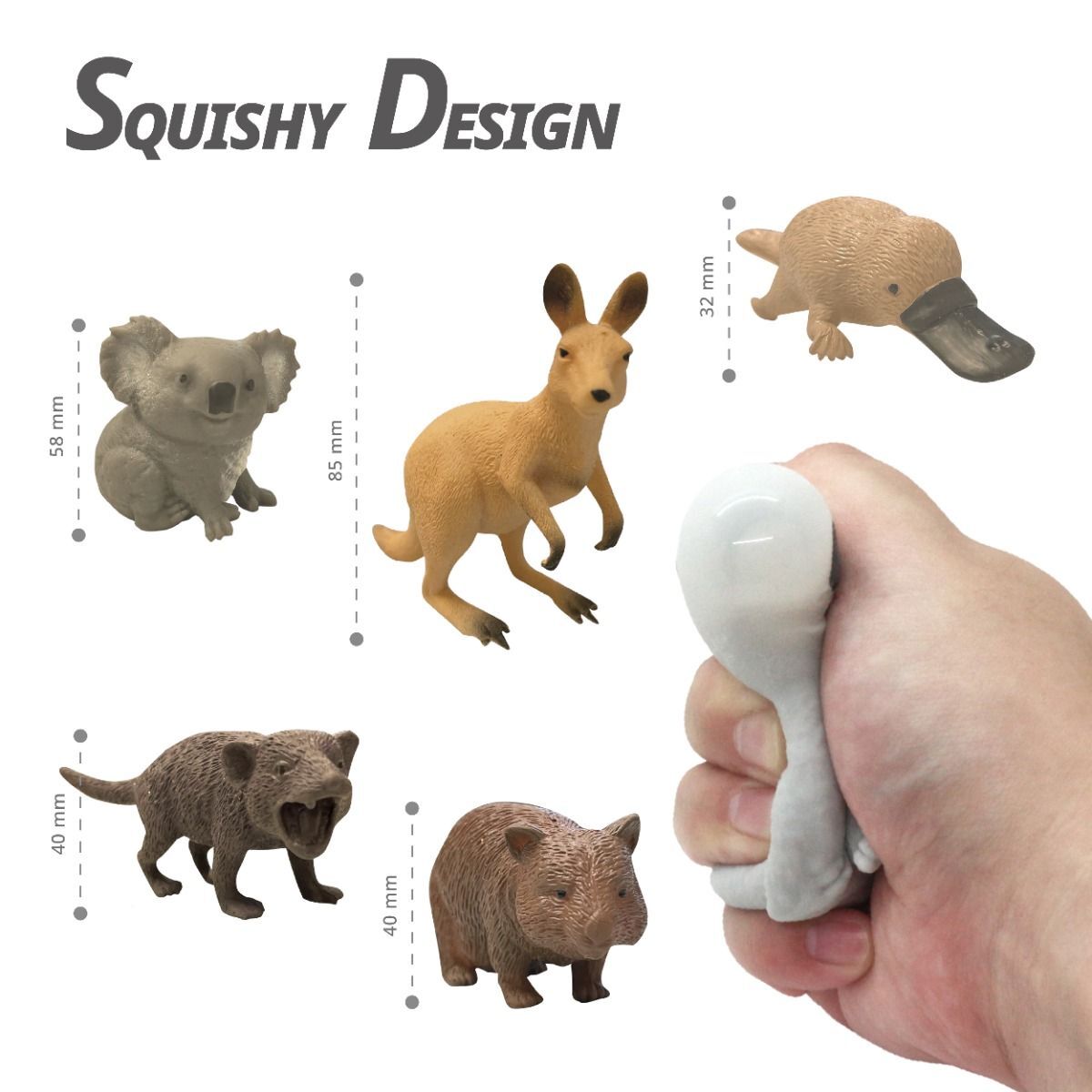 Activity Toys: Stretchy Squishy Australian Wildlife Gift Set - Sensory Stimulation Animal Toys