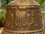 Wellness Accessories: Brass Bell 6 inch Buddhist Nepal Tibetan Prayer Bell Meditation Stress Relief or Sound Therapy