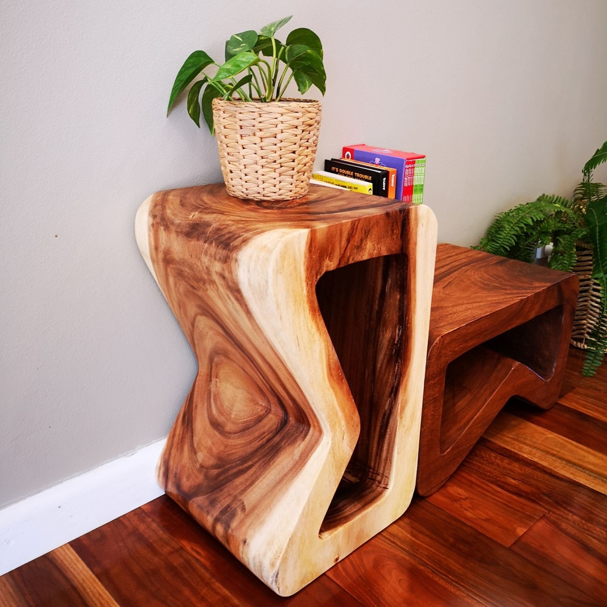 Bedside Tables: Side table, coffee table or entrance corner table-hand crafted from solid wood