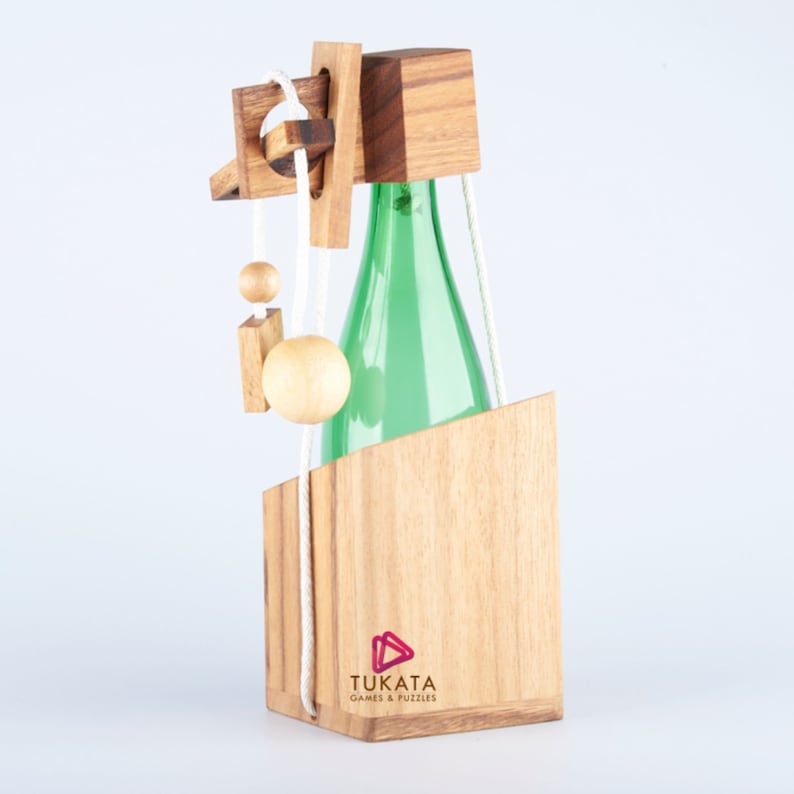 Beer Hampers: Brainteaser wine bottle mystery lock puzzle- open the lock before you can have a drink! Great party gift