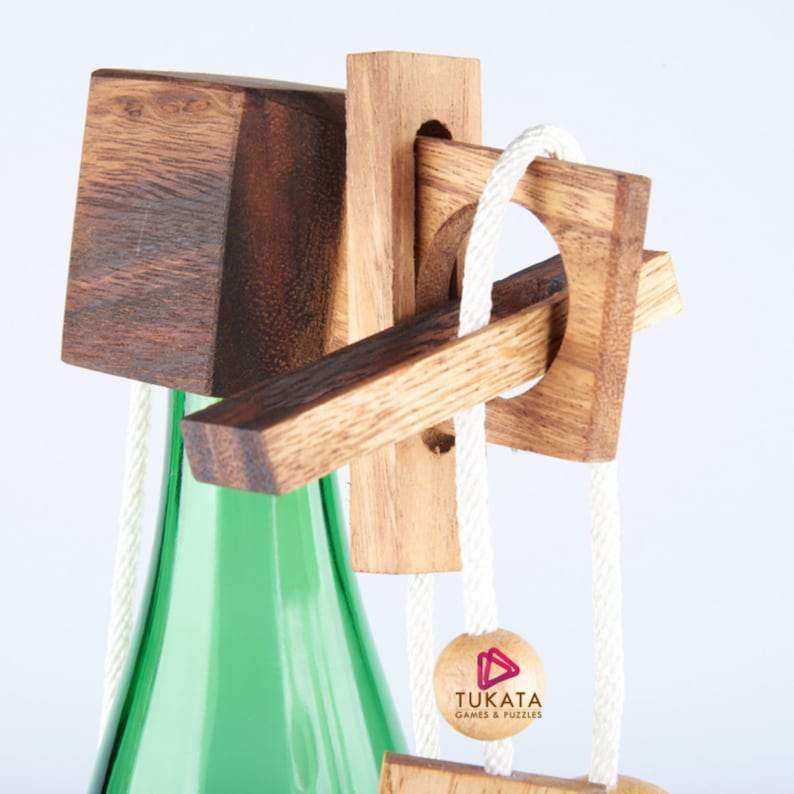 Beer Hampers: Brainteaser wine bottle mystery lock puzzle- open the lock before you can have a drink! Great party gift