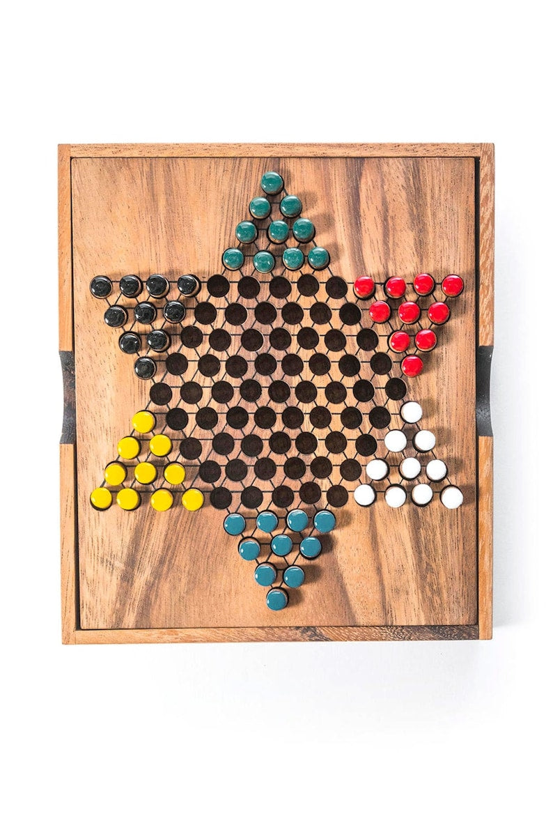 Board Games: Chinese Checkers - wooden board game, strategy game, game for adults, game
