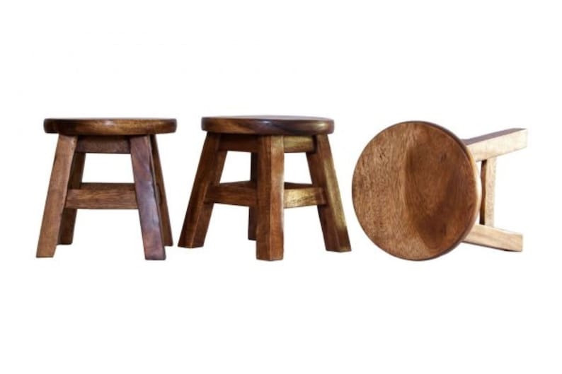 Pretend Play: Children's Chair Stool Wooden Frog Face Theme