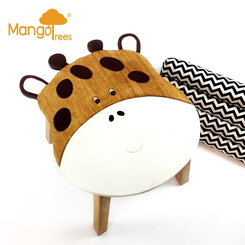 Board Games: Hand Carved Children's Table Wooden GIRAFFE Theme