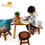 Board Games: Hand Carved Children's Table Wooden GIRAFFE Theme