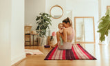 Day bed Roll Out Mattress XL Large Foldout Mat relaxation day bed camping or Yoga Matt Natural Kapok Filled RED 120cm x 200cm
