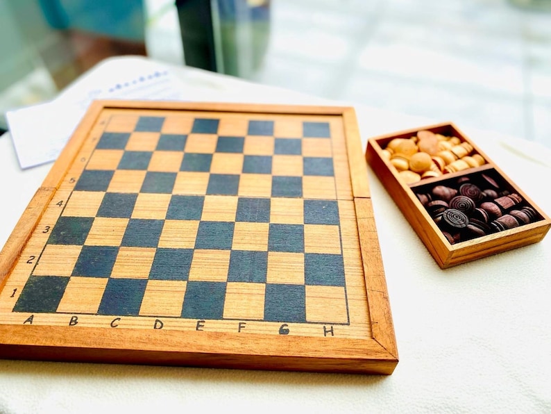 Building Toys: Mothers day gift Wooden Makruk traditional Thai Chess Set