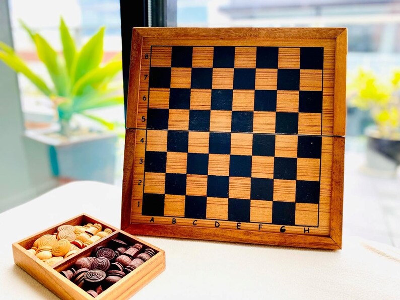 Building Toys: Mothers day gift Wooden Makruk traditional Thai Chess Set