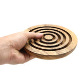 Building Toys: Marble run brain teaser puzzle, wood, handmade 3D puzzle-get all 3 marbles together