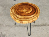 Coffee Tables: Round Raintree Wood Live Edge Coffee Table