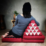Wellness Accessories: Yoga Thai relaxation Jumbo size cushions 3-Fold Zafu Meditation Cushion Set-100% Kapok Fibre XL JUMBO size