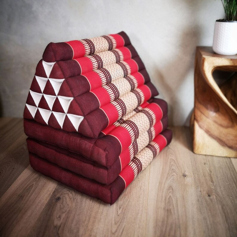 Wellness Accessories: Yoga Thai relaxation Jumbo size cushions 3-Fold Zafu Meditation Cushion Set-100% Kapok Fibre XL JUMBO size