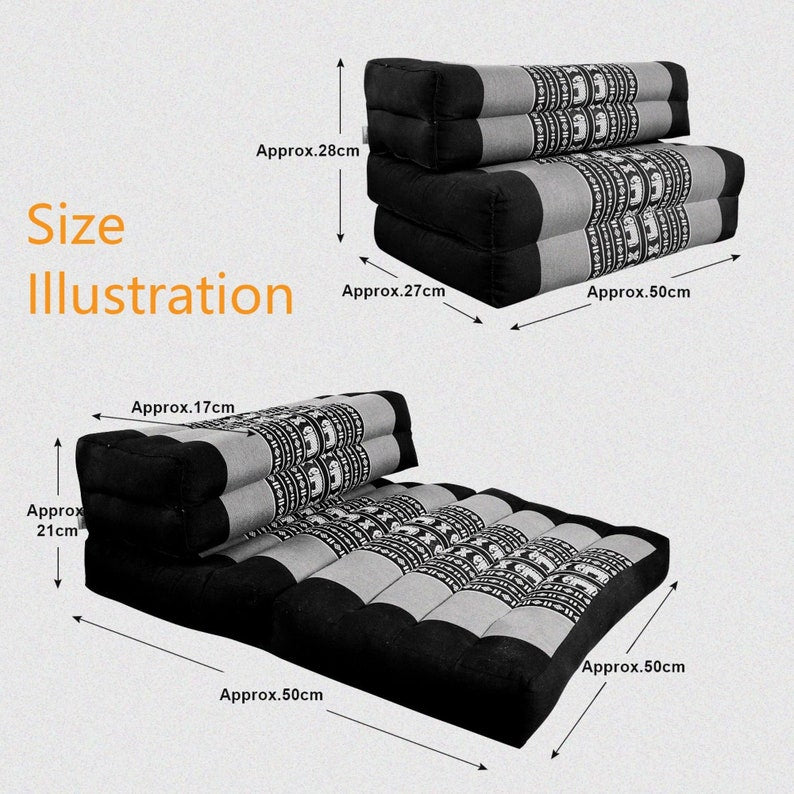 Wellness Accessories: 3-Fold Zafu Meditation Cushion Medium Size-RED
