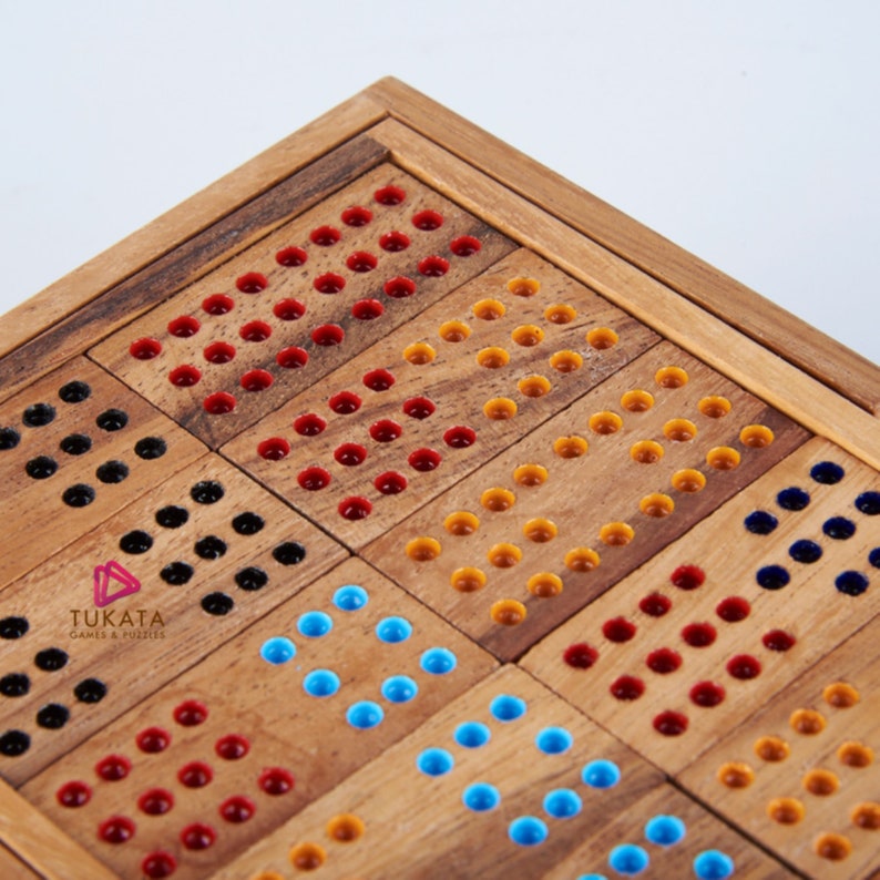 Board Games: Wooden Domino Game Set Handmade Dominoes in Gift box