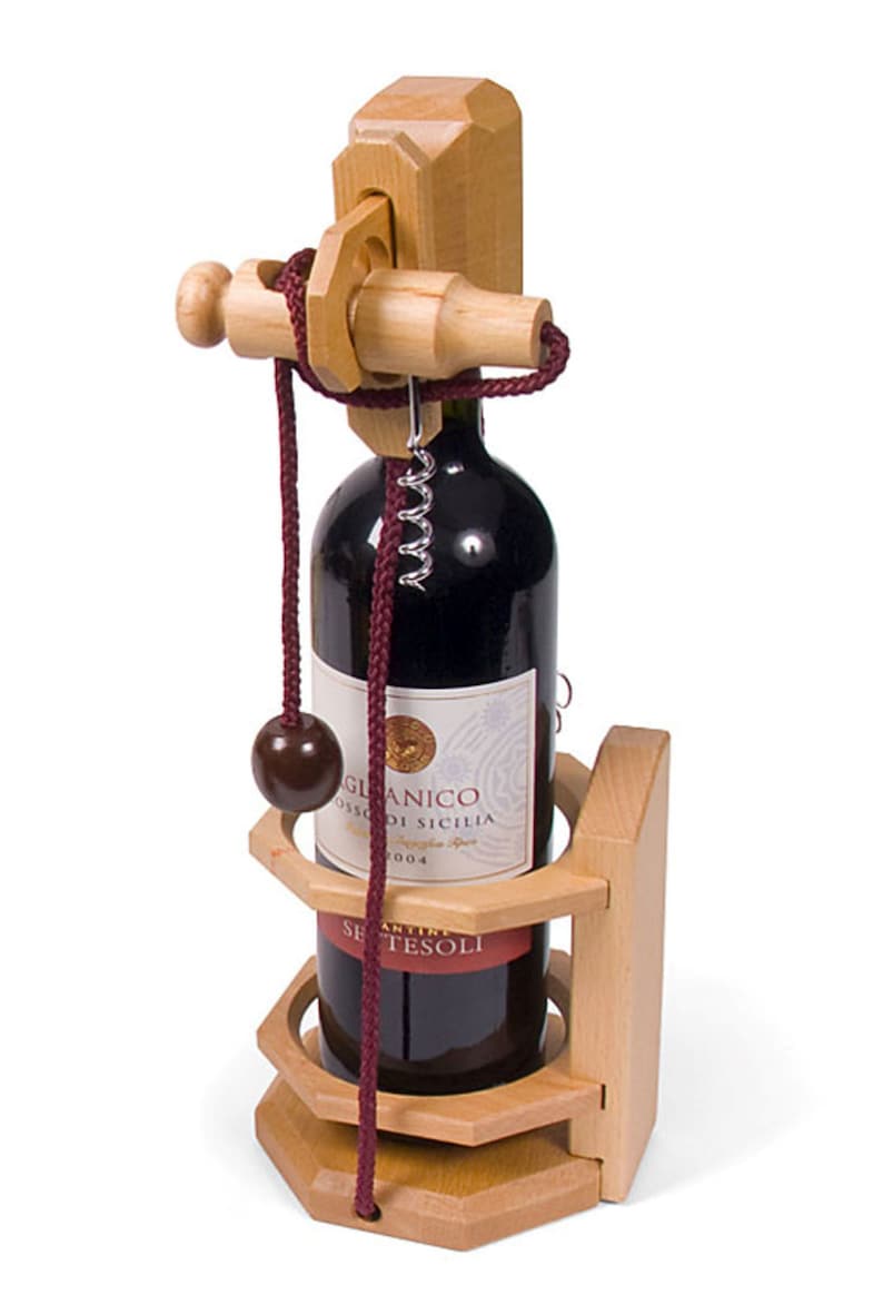 Beer Hampers: Wine Stopper Lock Puzzle - Party Puzzle- cant drink it until you crack the lock-party fun